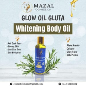 MAZAL COSMETICS GLOW OIL GLUTA SKIN WHITENING BODY OIL