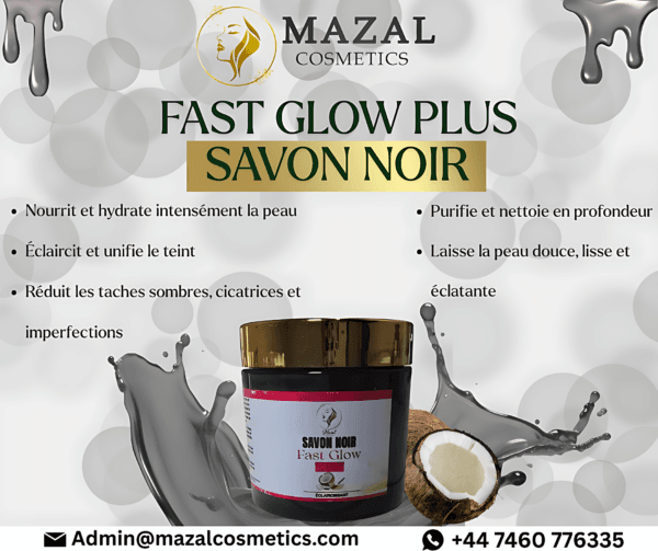 Savon Noir Éclaircissant Fast Glow Plus